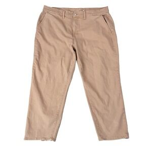 Old Navy Womens Sky Hi Straight Jeans Size 22 Stretch Pastel Pink Rear Buckle